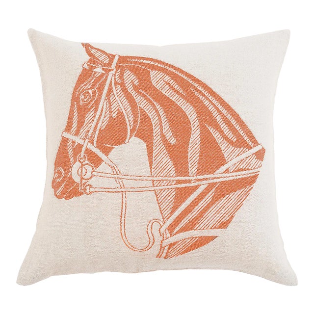 Horse Head Mandarina Alpaca Pillow - Left-Facing For Sale