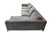 Beautiful sectional sofa by Minotti. In two sections with chrome plated feet. Can be used as is or ready for new...