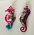 Shabby Chic 1970s Old World Christmas Ornaments 2 Sea Horses Handblown Glass For Sale - Image 3 of 7