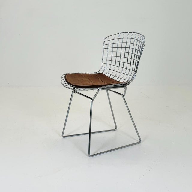Mid-Century Wire Chrome Side Chair by Harry Bertoia, Italy, 1980s For Sale - Image 11 of 11
