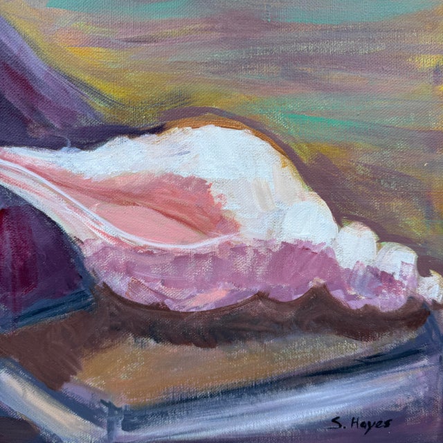 Original Contemporary Conch Shell Still Life Painting For Sale In Tampa - Image 6 of 10
