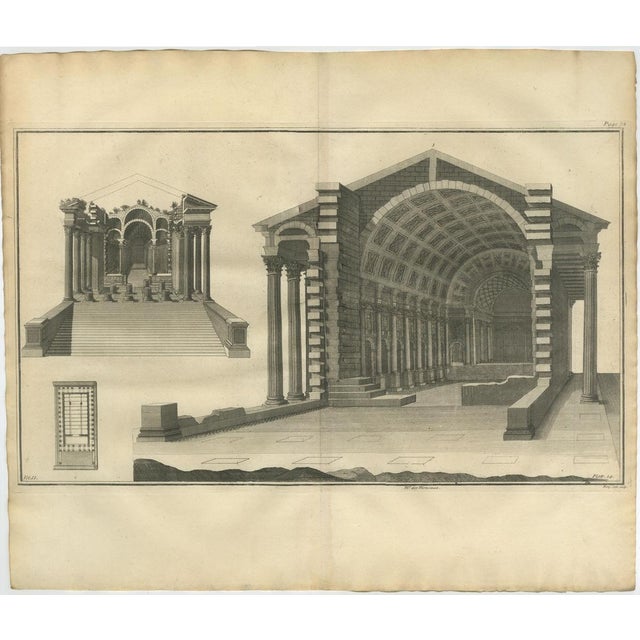 Bernard de Montfaucon, Basilica Interior, 1721, Engraving For Sale - Image 3 of 12