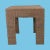High Square Side Table by Mario Lopez Torres .There are minor imperfections to the hand-made woven rattan. Signed Mario...
