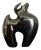 Modern Contemporary Vintage Black Studio Pottery Horse Figure, Signed For Sale