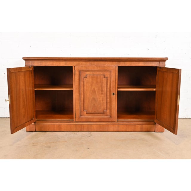 1960s Kindel Furniture French Regency Louis XVI Cherry Wood Sideboard or Bar Cabinet, 1960s For Sale - Image 5 of 12