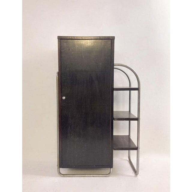 Black Modern Wall Unit in Wood and Tubular Metal, 1920s For Sale - Image 8 of 17