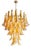 Italian Vintage Murano Chandelier with Amber Glass Petals, 1970s For Sale