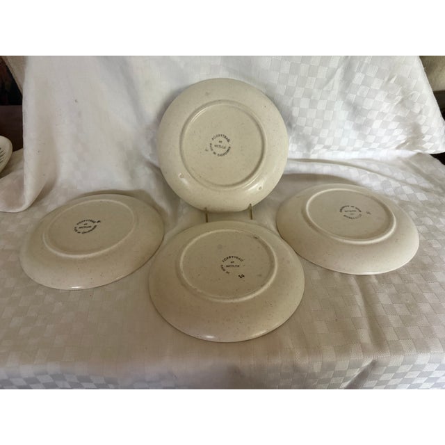 Ceramic 1950s 4 Metlox Dessert Plates and an Oval Serving Plate - 5 pcs For Sale - Image 7 of 14