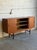 Mid-Century Modern Vintage Danish Modern Teak Sideboard Credenza Sliding Door Cabinet 1960s For Sale - Image 3 of 10