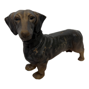 1930s Cast Iron Dachshund Bank