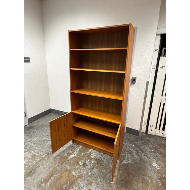 Wood Scandinavian Designs Veneer Bookcase + Storage, Vintage For Sale - Image 7 of 12