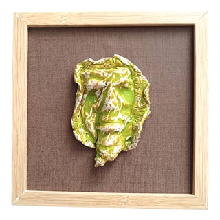 Framed Artwork with Ceramic Mask from Proietti Daniela For Sale