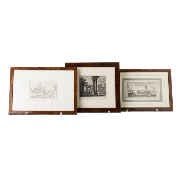 Italian Artist, Landscapes, Engravings, 20th Century, Set of 3 For Sale