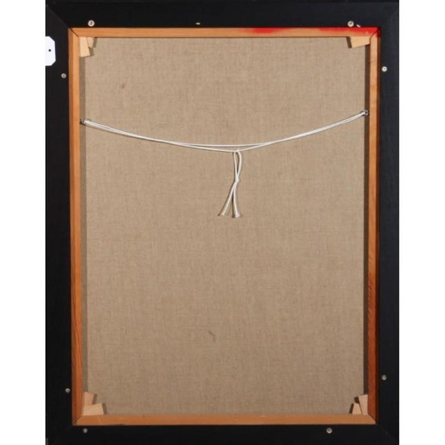 Jens Birkemose (1942-2022): Abstract composition. Oil on canvas. Unsigned. 92 x 73 (95 x 76) cm. Presented in a black...