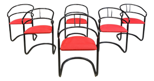 Post Modern Dining Chairs, 1980s, Set of 6