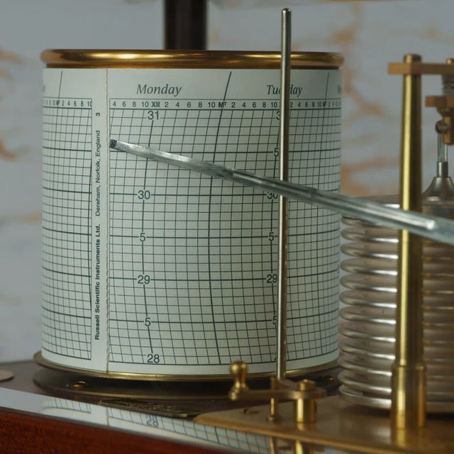 Mid 20th Century Short & Mason Barograph No. C2663 With Provenance Plaque For Sale - Image 9 of 11