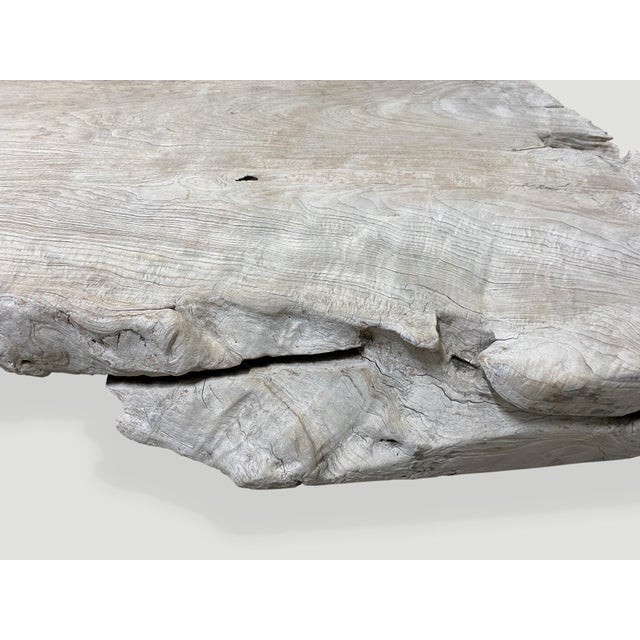 Andrianna Shamaris Single Slab Live Edge Teak Wood Coffee Table For Sale - Image 13 of 18