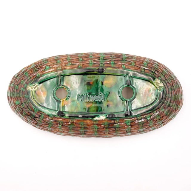 A Minton majolica fish in tray, England circa 1870.