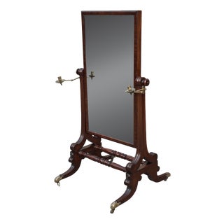 William IV Mahogany Cheval Mirror, 1830s For Sale