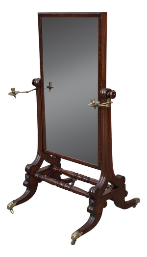 William IV Mahogany Cheval Mirror, 1830s