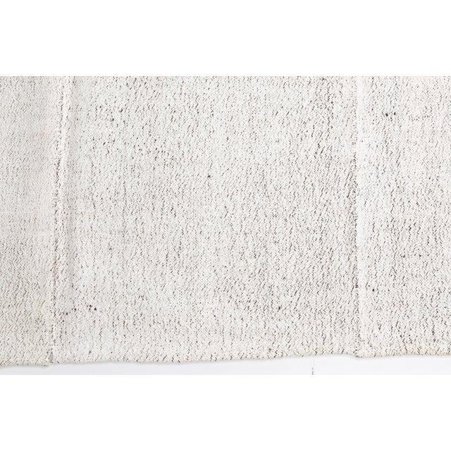 Textile Vintage Black & White Kilim Rug For Sale - Image 7 of 10
