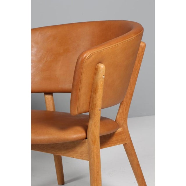 Early 21st Century Model ND82 Lounge Chairs in Full Grain Leather and Oak by Nanna Ditzel, 2010s, Set of 2 For Sale - Image 5 of 9