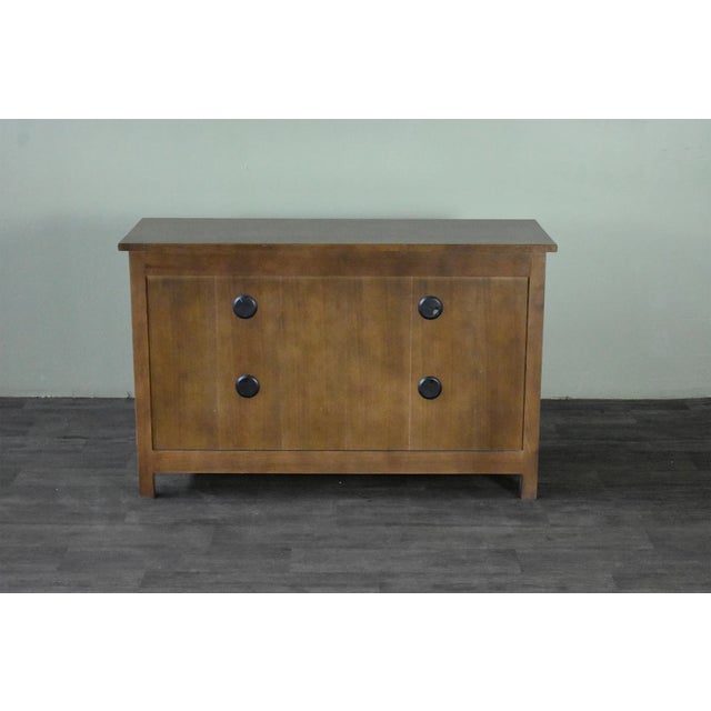 Arts & Crafts Crafters and Weavers Mission Quarter Sawn Oak Tv Stand - Dark Oak For Sale - Image 3 of 6