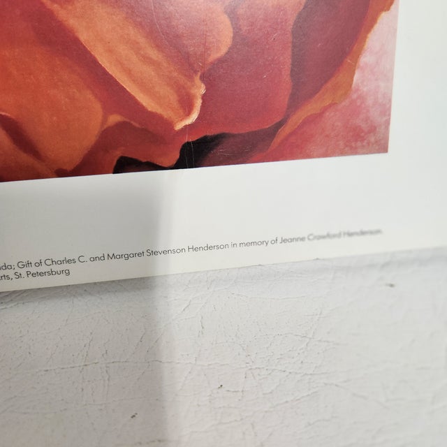 Vintage 80's Georgia O’Keeffe Floral Prints — Mounted & Ready to Hang- Set of 5 For Sale - Image 12 of 17