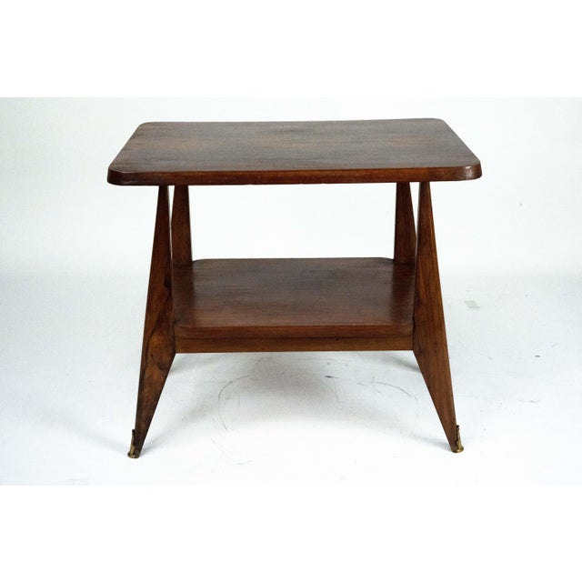 Mid-Century Modern Wooden Side Table, Italy, 1950s For Sale - Image 4 of 12