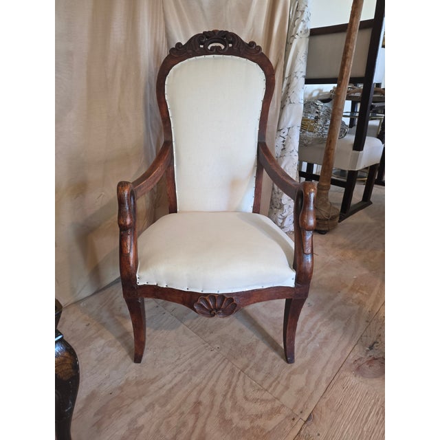 Armchair With Swan Head Arms For Sale - Image 9 of 15