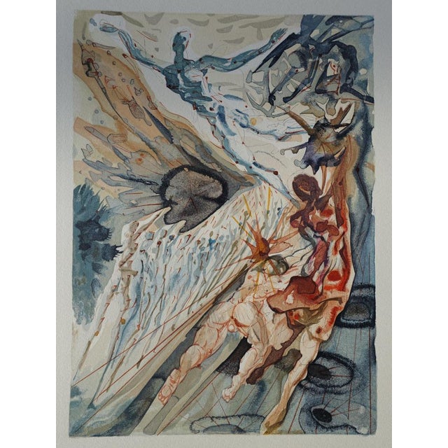 Salvador Dalí (1904-1989) Purgatory 26: Two Troops of Lustful Men Color wood engraving Unsigned On BFK Rives wove paper,...