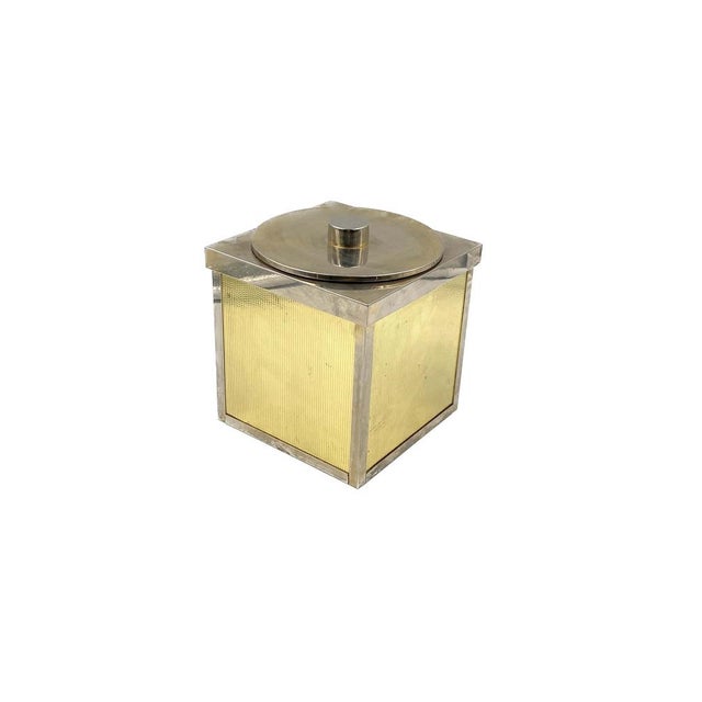 Gold Hollywood Regency Golden Ice Bucket, Italy, 1970s For Sale - Image 8 of 17