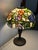 Art Nouveau Vintage Mid 20th Century Tiffany Style Stained Glass Table Lamp For Sale - Image 3 of 11