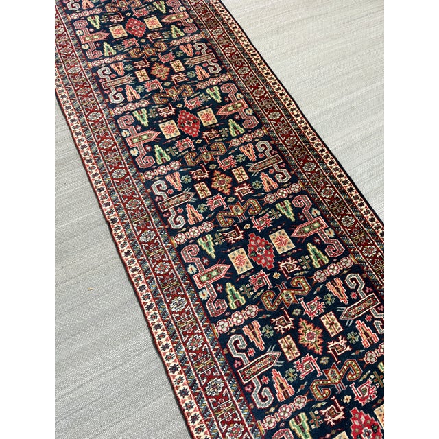 2ft 7in × 15ft Genuine Hand Woven Persian Kurdish Runner Rug For Sale - Image 10 of 12