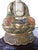 Gold Satsuma Pottery of Meditating Buddha Figure, Decorated Ceramic Table Lamp Japan 1950s For Sale - Image 8 of 15
