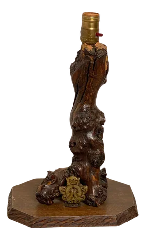 Mid 20th Century Chinese Polished Branch Lamp