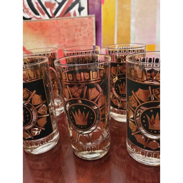 Mid-Century Modern 1950s Mid Century Modern Glasses New Old Stock - Set of 6 For Sale - Image 3 of 4