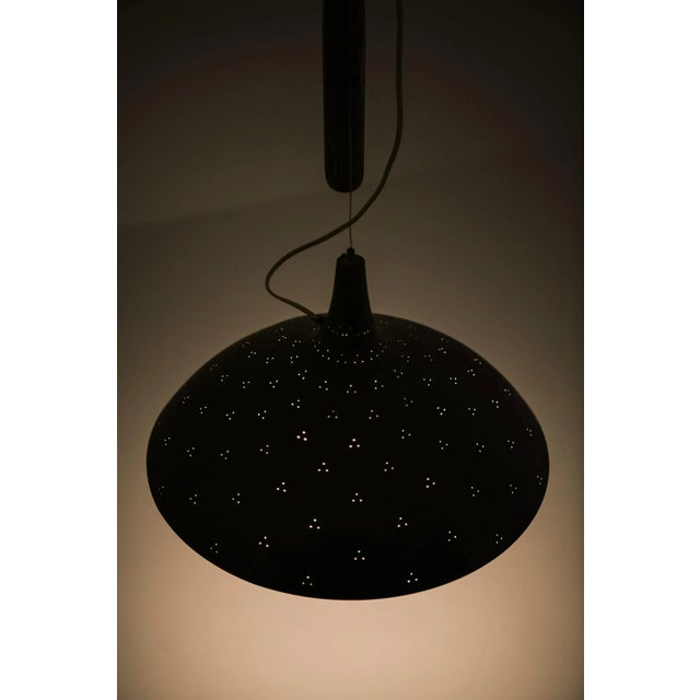 Ceiling Lamp in Brass and Glass attributed to Paavo Tynell, 1950s For Sale - Image 9 of 10