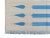 Not Yet Made - Made To Order Handmade Cotton Natural Vegetable Dyed Cream and Sky Blue Striped Rug - 4'x6' For Sale - Image 10 of 11