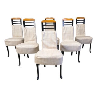 Vintage Dining Chairs attributed to Giorgetti, 1970s, Set of 6 For Sale