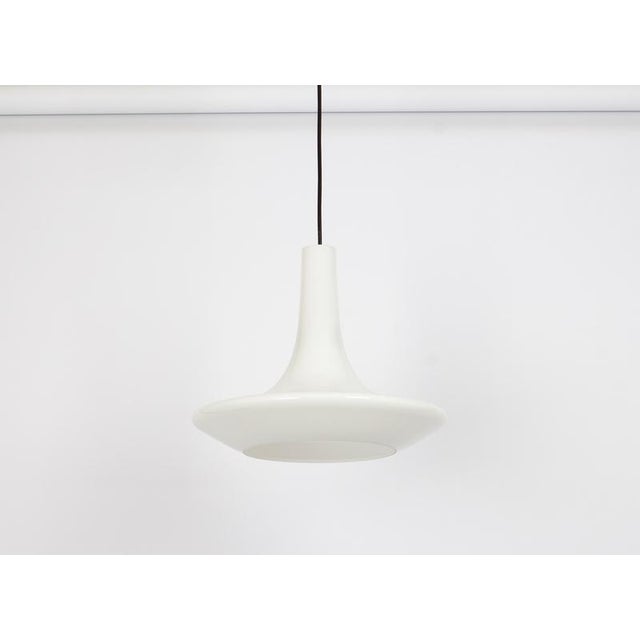 White Opal Glass Pendant Light from Peill & Putzler, Germany, 1970s For Sale - Image 3 of 11