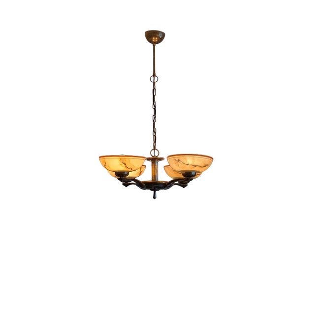 Model 1202 Chandelier by Paavo Tynell, 1940s For Sale - Image 11 of 15