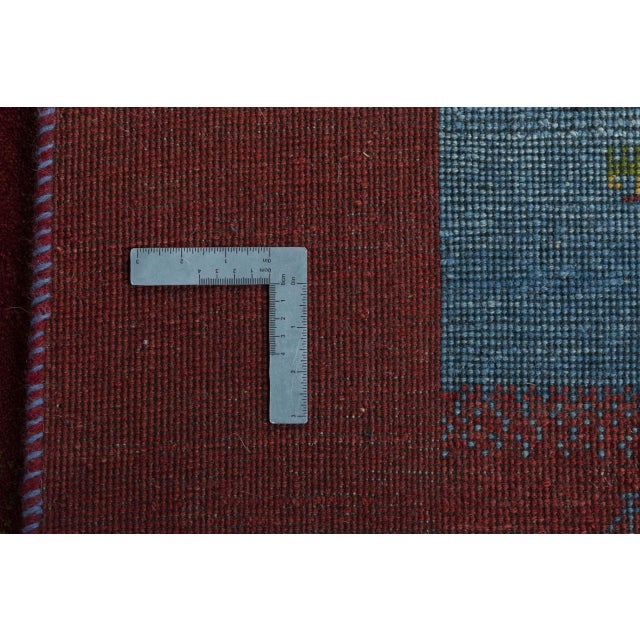 Gabbeh Loribaft Rug in Wool For Sale - Image 10 of 11