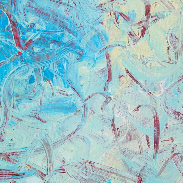 Vintage Oil on Canvas Abstract Expressionist Painting For Sale - Image 4 of 8