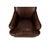 1990s Lazzaro Brown Leather Club Chair With Nailhead Trim and Turned Wood Legs For Sale - Image 5 of 10