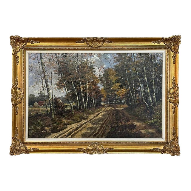 Antique Framed Oil Painting on Canvas by Jan Van Genesen (1887-1945) For Sale