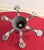 Vintage Hand-Punched Tin Witch's Hat 6-Arm Chandelier – By Irvin's Country Tinware For Sale - Image 9 of 18