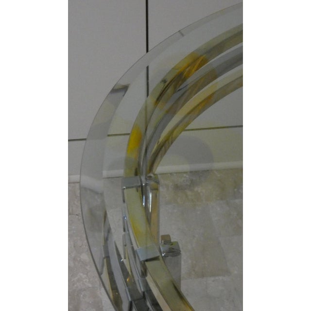 Chrome and Gold-Plated Steel Dining Table, Italy, 1970s For Sale - Image 11 of 18