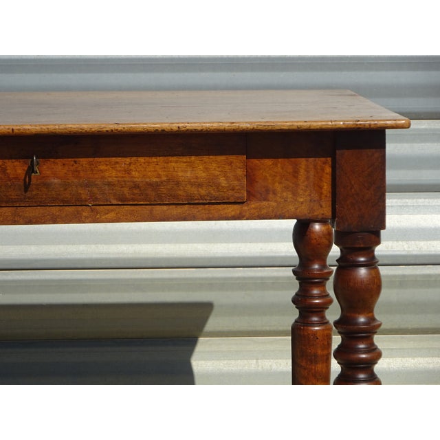 Wood Louis Philippe Style Walnut Writing Desk, 1800s For Sale - Image 7 of 18