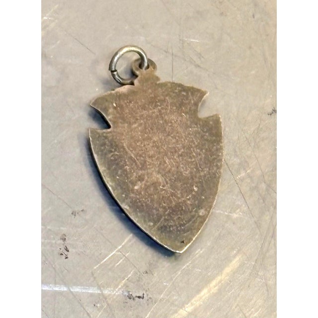 English Antique Silver Tone Pocket Watch Fob Medal Pendant For Sale - Image 3 of 4